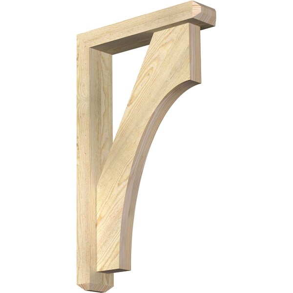 Ekena Millwork Westlake Craftsman Rough Sawn Bracket w/ Offset Brace, Douglas Fir, 4"W x 18"D x 30"H BKT0402X18X30WTL04RDF - main
